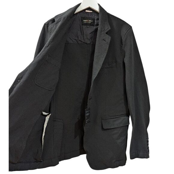 COMME des GARCONS HOMME DEUX Men's US M Slim Fit Charcoal Two Button Sportcoat - Picture 4 of 10